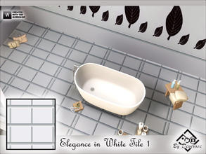 Sims 3 — Elegance in White Tile 1 by Devirose — -Design by Devirose-Created with TSR Workshop,no need EP,base game