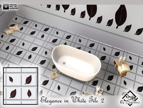 Sims 3 — Elegance in White Tile 2 by Devirose — Design by Devirose-Created with TSR Workshop,no need EP,base game
