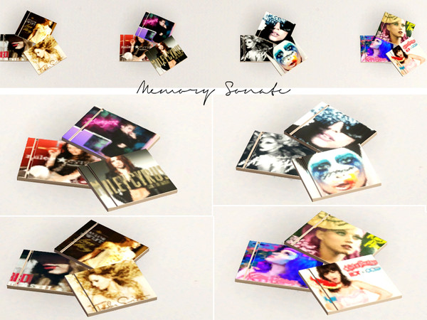 Sims 3 — Albums Decor Collection by Memory_Sonate — This is my small set to decorate your room. It include 4 albums decor