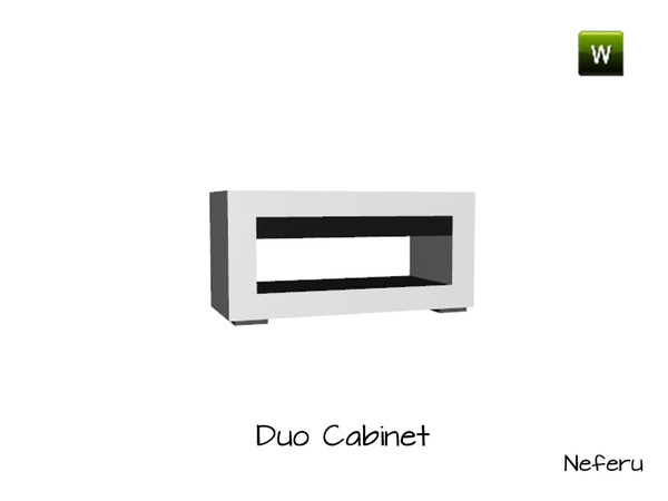 Sims 3 — Duo Cabinet by Neferu2 — Modern Cabinet of straight lines of the Duo collection_by Neferu_TSR