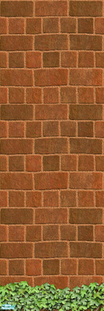 Sims 2 — Themis Red Brick #1 by estatica — Part of a set, this exterior wall is recommended by the Garden Club for its