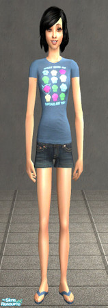 Sims 2 — Teen Beach Vacation Outfits - 1 by agaliha5 — A fun set of shorts with matching tops that are perfect for your