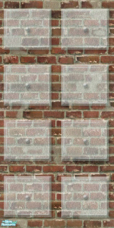 Sims 2 — Glass Moderna - 08 by perelinka — Brick wall with small squares of frozen glass.