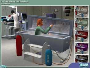 Sims 2 — Cryobed Mark II Set by MsBarrows — The perfect bed for your mad scientist! This cryogenic freezer bed is great