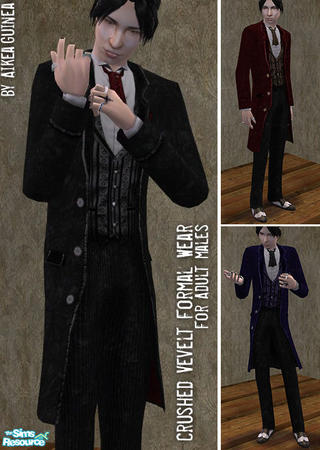 The Sims Resource - Velvet Formal Wear for Adult Males