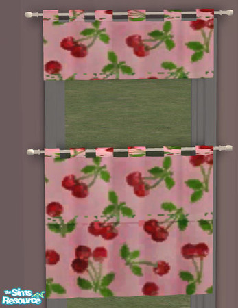 Sims 2 — TC56 - Stewart Mourning Curtains by cruinne — Stewart Mourning Cafe Curtains (from the base game) with a