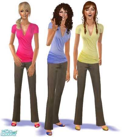 Sims 2 — Fashionset 06 by Technomicky — This set contains 3 different colors. You need the Mesh 103 from Lianaa at TSR!
