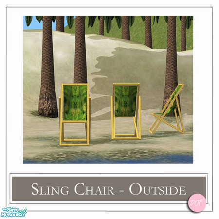 Sims 2 — Sling Chair Yellow - #570158 Recolor by DOT — Sling Chair Yellow. Sims2 by DOT of The Sims Resource.