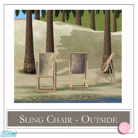 Sims 2 — Sling Chair WhiteWood - #570158 Recolor by DOT — Sling Chair WhiteWood. Sims2 by DOT of The Sims Resource.