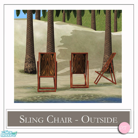 Sims 2 — Sling Chair RedWood - #570158 Recolor by DOT — Sling Chair RedWood. Sims2 by DOT of The Sims Resource.