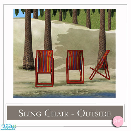 Sims 2 — Sling Chair Red - #570158 Recolor by DOT — Sling Chair Red. Sims2 by DOT of The Sims Resource.