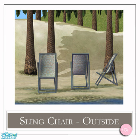 Sims 2 — Sling Chair Blue - #570158 Recolor by DOT — Sling Chair Blue. Sims2 by DOT of The Sims Resource.