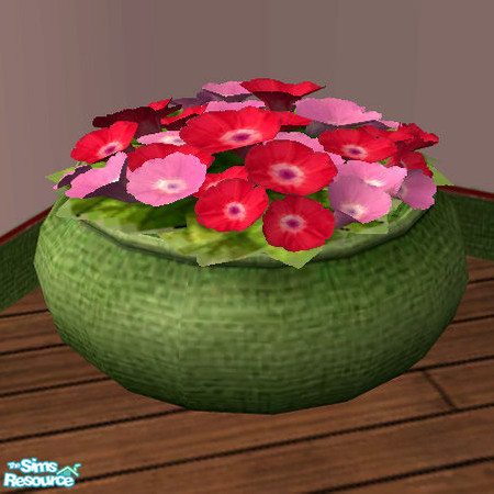 Sims 2 — TC56 - Ring-o-Posies Planter by cruinne — This planter is from the Pets EP, with flowers and pot redone with