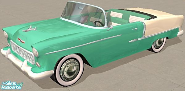 Sims 2 — 1955 Bel Aire - Turquois & White by Dr Pixel — Body Color option for the 55 Bel Aire