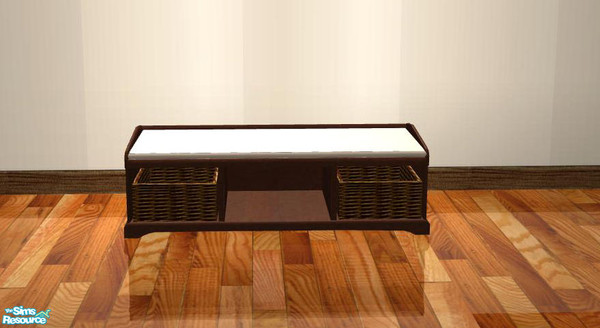 Sims 2 — PBEntry - Recolors - Bench brown - Polster white by ShinoKCR — 