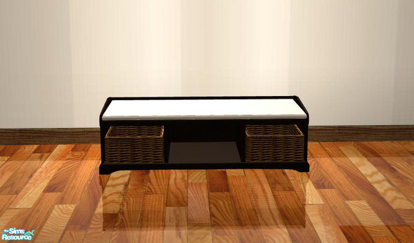 Sims 2 — PBEntry - Recolors - Bench black - Polster white by ShinoKCR — 