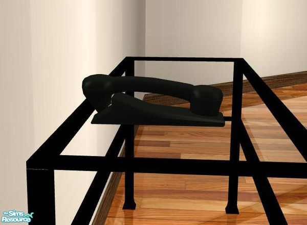 Sims 2 — PBEntry - Recolors - Decophone Table black by ShinoKCR — 