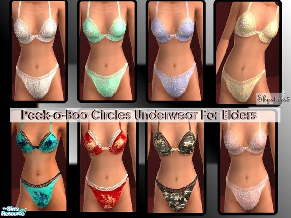 Sims 2 — Peek-a-Boo Circles Underwear_Elder by skystars5 — Who says that our elder females have to wear dowdy looking