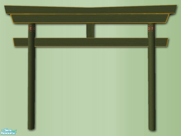Sims 2 — Oriental Torii Gate - Recol 04 by Shakeshaft — Part of a recolour set of my Oriental Garden, with Green Wood