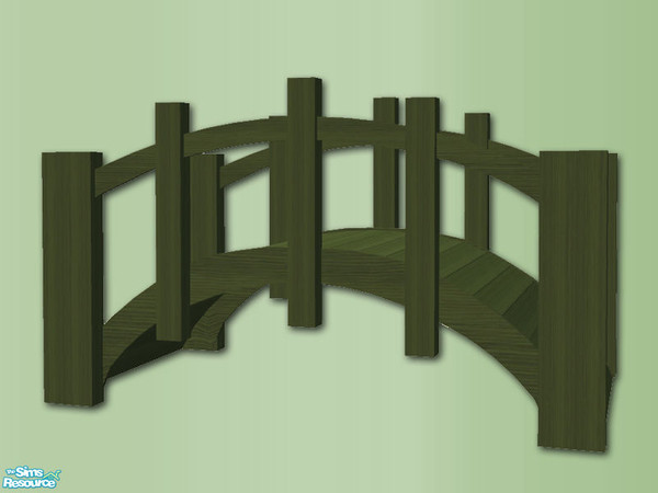 Sims 2 — Decorative Bridge - Recol 04 by Shakeshaft — Part of a recolour set of my Oriental Garden, with Green Wood