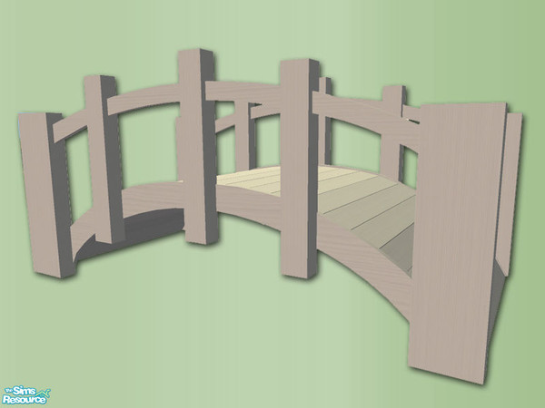 Sims 2 — Decorative Bridge - Recol 03 by Shakeshaft — Part of a recolour set of my Oriental Garden, with White Wood