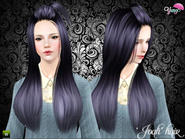 Sims 3 — Yume - 'Joah' hair by Zauma — Simple hair with little ponytail. (name: Jay Park - Joah)