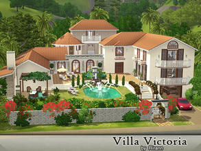 Sims 3 — Villa Victoria by Rirann — This beautiful and fully furnished mediterranean villa will be perfect for a small or