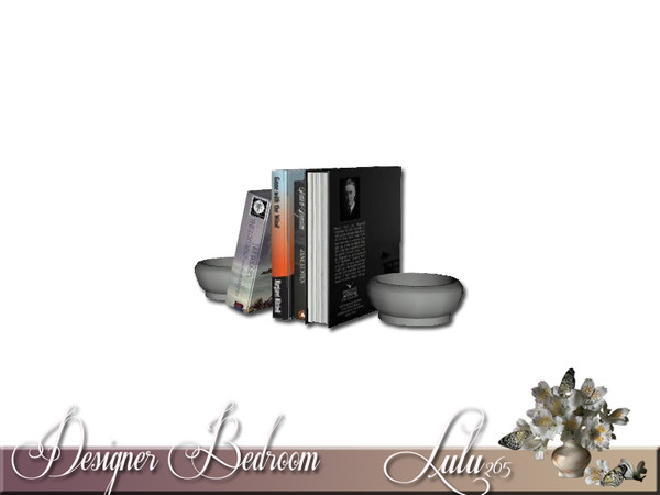 Sims 3 — Designer Bedroom Book Decor by Lulu265 — Part of the Designer Bedroom Set Fully CAStable Made by Lulu265 for