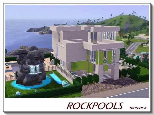 Sims 3 — Rockpools by marcorse — Rockpools is a modern, 3storey, 3bedroom/3bathroom summer residence with the main