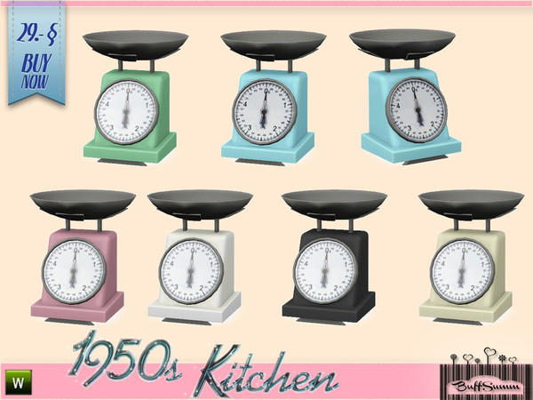 Sims 3 — 1950s Kitchen Scale by BuffSumm — Let your Sim rock the 50ies! Teengirls in Petticoat, Elvis and Rock'n'Roll.