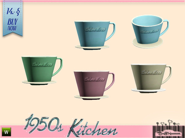 Sims 3 — 1950s Kitchen Filter A by BuffSumm — Let your Sim rock the 50ies! Teengirls in Petticoat, Elvis and Rock'n'Roll.
