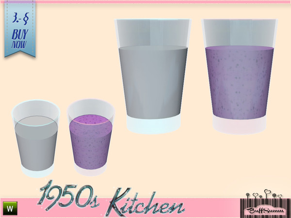 Sims 3 — 1950s Kitchen Glas filled by BuffSumm — Let your Sim rock the 50ies! Teengirls in Petticoat, Elvis and