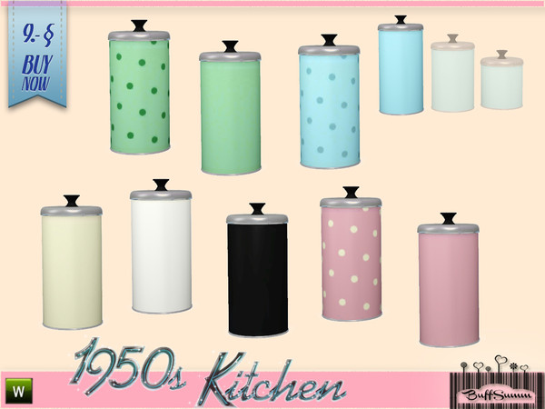 Sims 3 — 1950s Kitchen Can A by BuffSumm — Let your Sim rock the 50ies! Teengirls in Petticoat, Elvis and Rock'n'Roll.