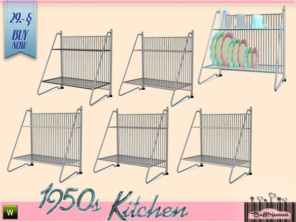 Sims 3 — 1950s Kitchen Drainer by BuffSumm — Let your Sim rock the 50ies! Teengirls in Petticoat, Elvis and Rock'n'Roll.