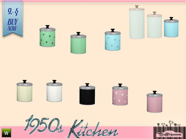 Sims 3 — 1950s Kitchen Can C by BuffSumm — Let your Sim rock the 50ies! Teengirls in Petticoat, Elvis and Rock'n'Roll.