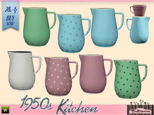 Sims 3 — 1950s Kitchen Coffee B by BuffSumm — Let your Sim rock the 50ies! Teengirls in Petticoat, Elvis and Rock'n'Roll.