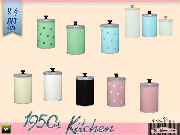Sims 3 — 1950s Kitchen Can B by BuffSumm — Let your Sim rock the 50ies! Teengirls in Petticoat, Elvis and Rock'n'Roll.