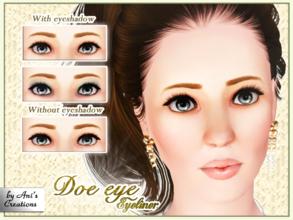 Sims 3 — Doe eye eyeliner by Ani's Creations by AniFlowersCreations — An elegant doe eye style eyeliner. Create a perfect