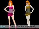 Sims 3 — Dress leather and mesh by Justice_Fren by Justice_Fren2 — Clothes in 1 recolors,EA mesh,Recolorable,Launcher