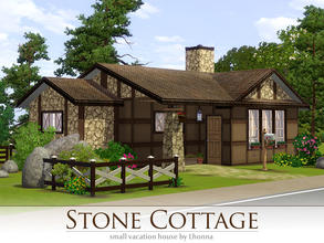 Sims 3 — Stone Cottage by Lhonna — Stone Cottage is small, vacation house or just small house for single Sim or a couple.