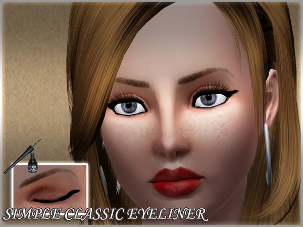 Sims 3 — Simple Classic eyeliner by mix_666 — This is a Classic Eyeliner. Made with TSRW. Enjoy!