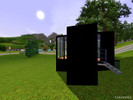 Sims 3 — Small Black House by Carooo321 — A small black contemporary house with a white and wooden interior. Partially