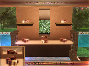 Sims 3 — Candle Lighting by Playful — A few decorative recolorable free standing room candles.