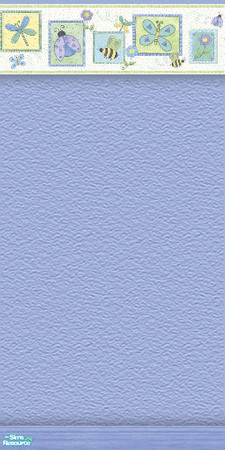 Sims 2 — NK Hansen Fancy Flights - Wall by MoMama — A wall of smoky blue with a jumble of insects atop and a blue