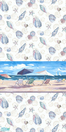 Sims 2 — TL - For-Her-Denette-Beaches-MS Wallpaper by TabbyLou — Wallpaper in Mission Style, For Her, Denette in Beaches