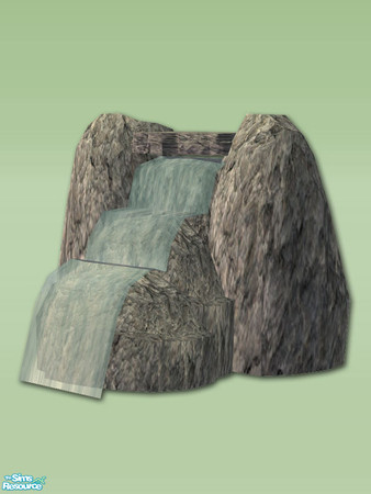 Sims 2 — Small Waterfall - Recol 01 by Shakeshaft — Part of a recolour set of my Oriental Garden, with stone textures....