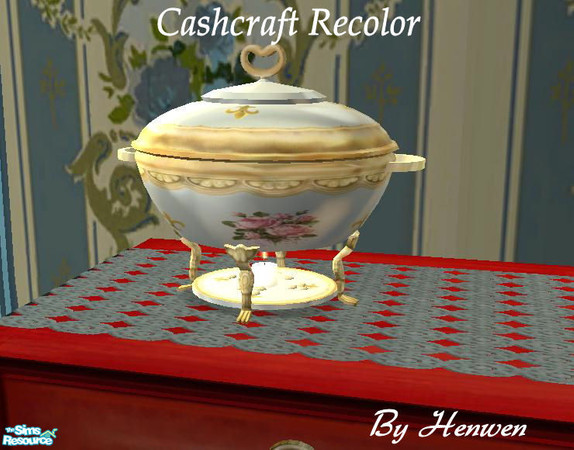 Sims 2 — Rose Cherry Chafing Recolor by Henwen — Recolor of Cashcraft\'s \"Roselynde\" chafing dish in light