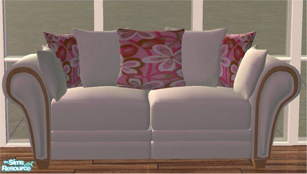 Sims 2 — Carmen Pink Floral Sofa  by frillyfilly — Recolours of the Carmen Sofa Set. Free mesh set at 37 Sims.