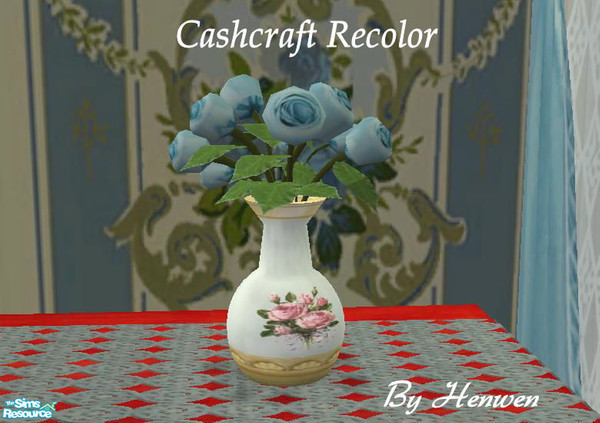 Sims 2 — Rose Cherry Roses Recolor by Henwen — Recolor of Cashcraft\'s \"Roselynde\" roses in blue.