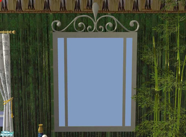 Sims 2 — Panda Bedroom - Panda Mirror by Riverwillows — Lovely white mirror. Part of the Panda Bedroom by Riverwillows